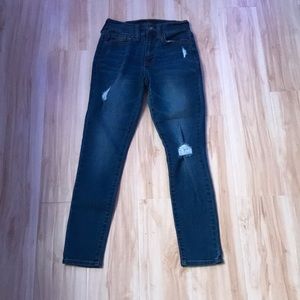 AEROPOSTALE HIGH RISE JEANS SIZE 000SHORT BLUE